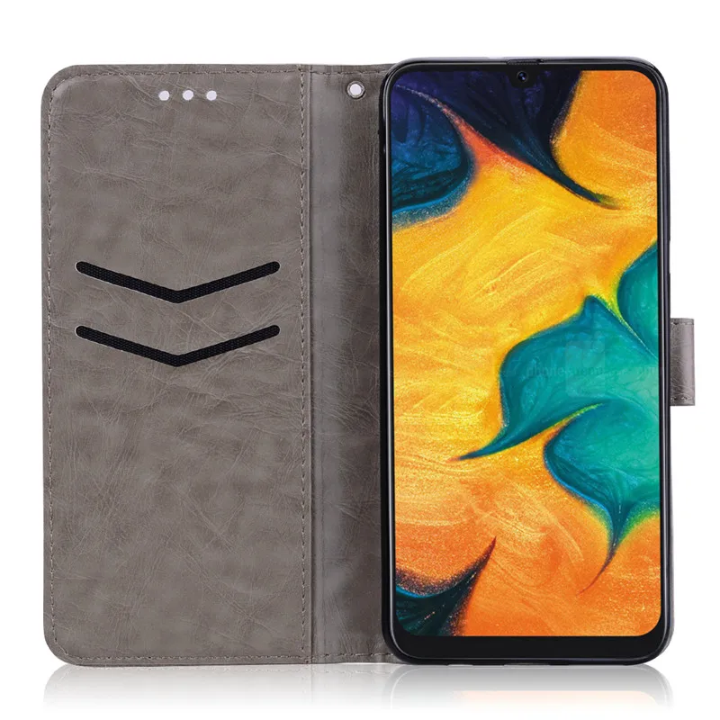 Роскошный кожаный чехол-книжка для samsung A20, чехол-кошелек, чехол для телефона samsung Galaxy A20 A 20 SM-A205F A205 A205F, чехол