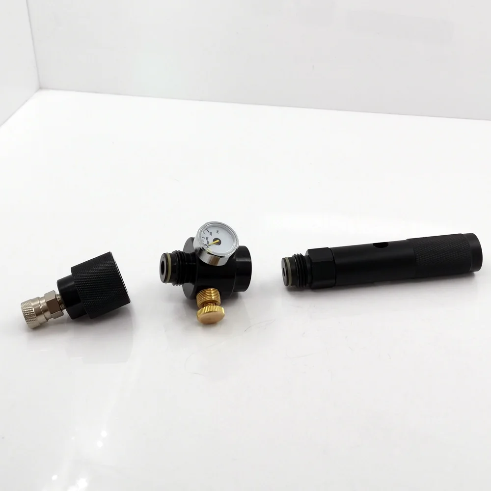 Установка адаптера Co2, 12 г Co2 капсулы для страйкбола BB пистолет быстрое наполнение зарядное устройство адаптер с 0-200 PSI регулятор