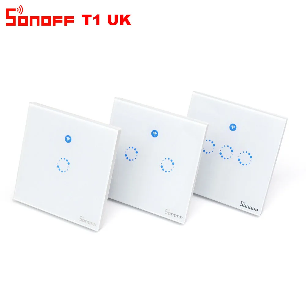 Настенный сенсорный выключатель Itead Sonoff T1 с поддержкой Wi Fi и управлением через