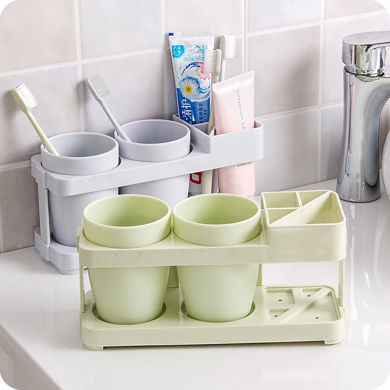 

Toothbrush Holder Set Bathroom Dental Lovers Cup Combination Toothpaste Storage Rack