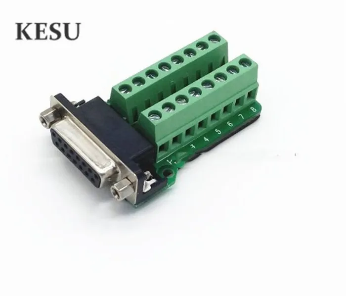 Высокое качество DB15 2 рядный D SUB VGA 15pin 15 контактный Женский Мужской адаптер Jack