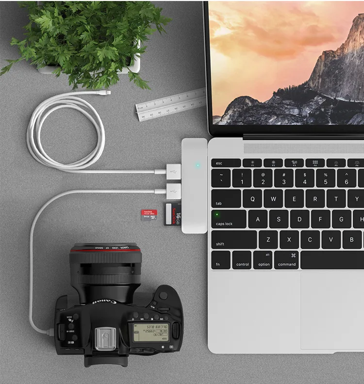 USB док станции 5 1 C 3 0 Тип c SD Card Reader адаптер для MacBook samsung Galaxy S9 S8 примечание 9