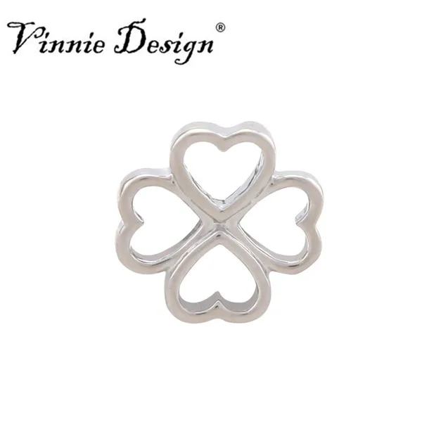 Vinnie дизайнерские украшения четыре листа клевера подвески серебряного цвета для