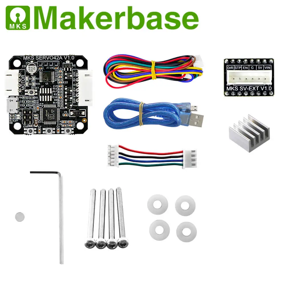 PCBA 3d принтер Закрытая петля шаговый двигатель NEMA17 MKS SERVO42 разработан Makerbase, который предотвращает потерю шагов - Цвет: PCBA