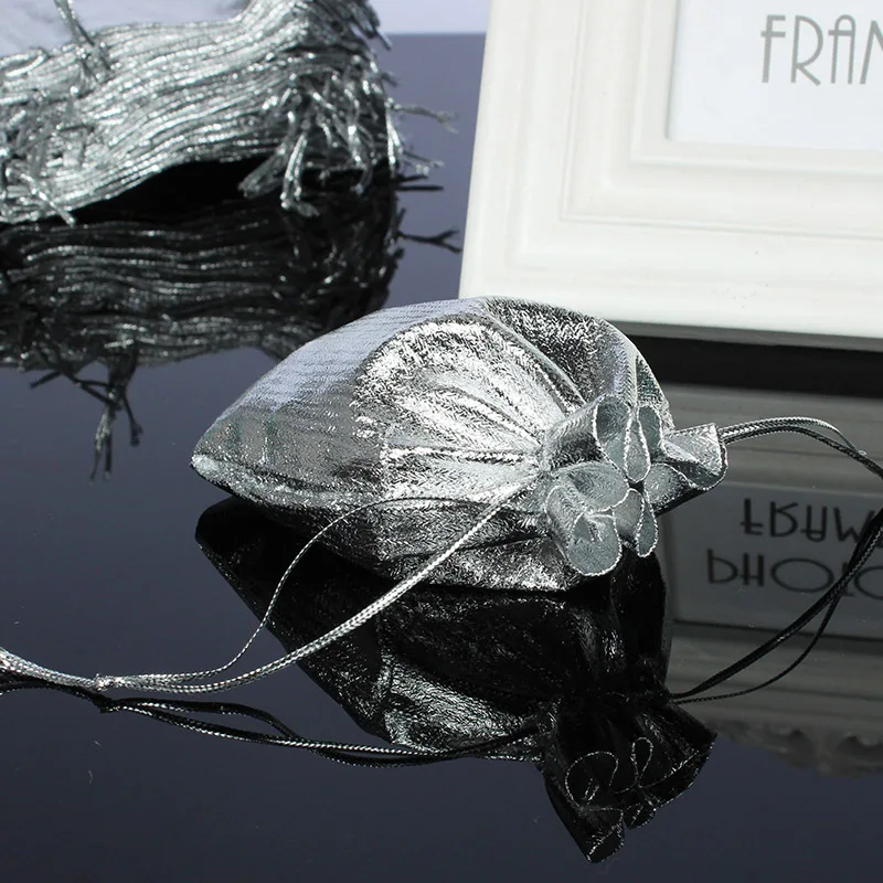 20 шт Золотой Серебряный металлик Цвет Dragee конфеты мешок печенья ювелирные