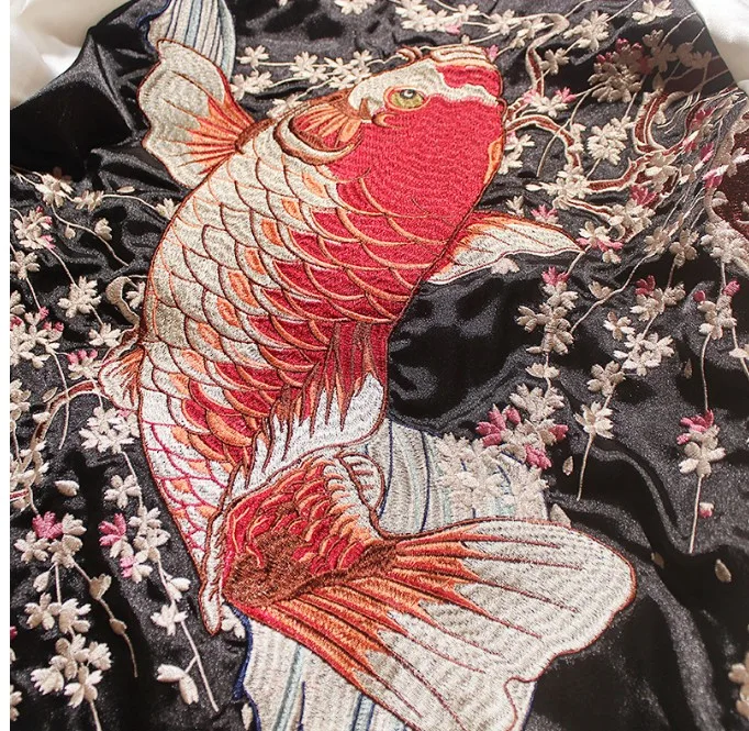 Изначально куртка для женщин и мужчин Демисезонный в китайском стиле Sakura Koi