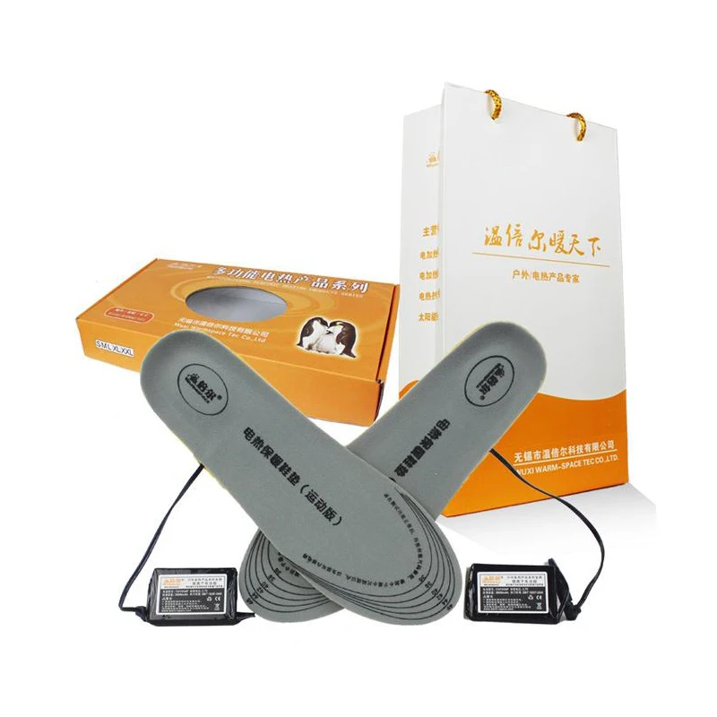 Electric Heated Insole 3600MAH battery USB Winter Shoes Boots Pad Orange Foam Material memory foam heated insoles | Спорт и