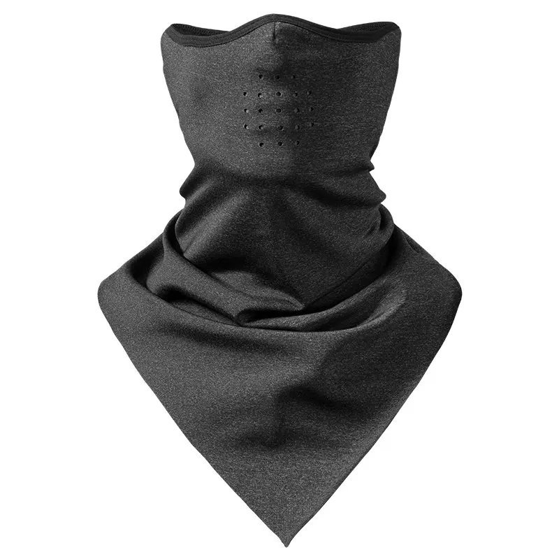 Dark gray 1 ROCKBROS велосипедная маска теплая флисовая полумаска для лица дышащие ветрозащитные наушники для бега защита шеи Спортивная маска - Цвет: Dark gray 1