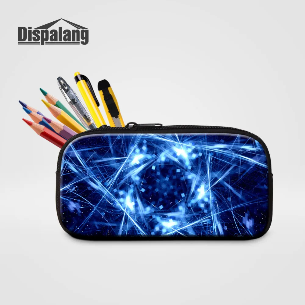 

Dispalang Women Travel Makeup Bag Kids School Supplies Stationery Blue Series Pencil Case For Girl Boys Students Gift Pen Bags