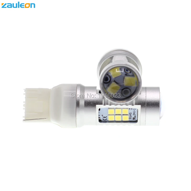 Zauleon 2шт T20 7440 7441 W21W Белый DRL светодиодный светильник заднего хода тормозной лампа