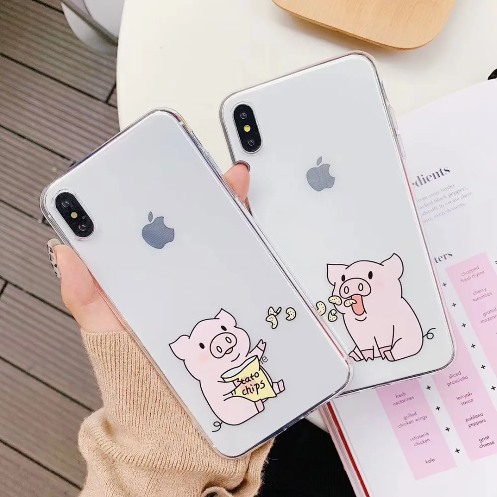 Чехол Boucho для iphone X XS MAX XR ультра-тонкие силиконовые чехлы телефонов 6 6S 7 8 Plus милый