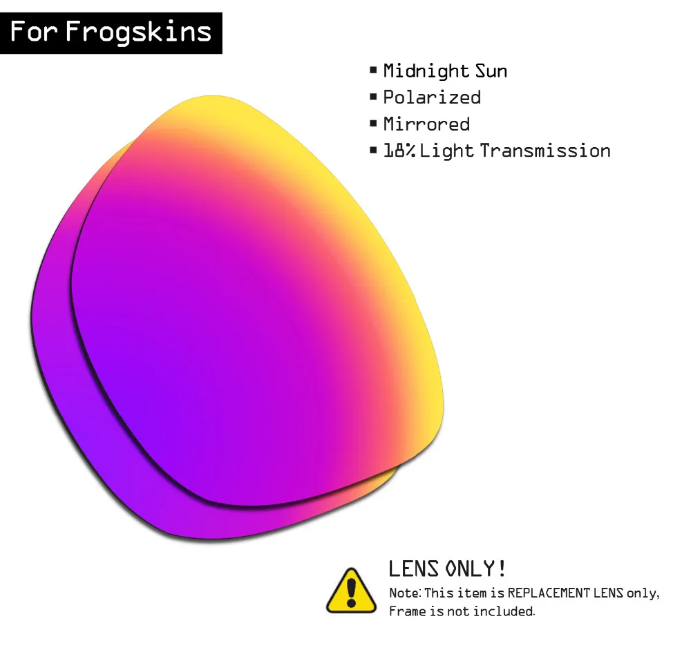Поляризованные солнцезащитные очки SmartVLT, Сменные линзы для Oakley Frogskins - Midnight Sun