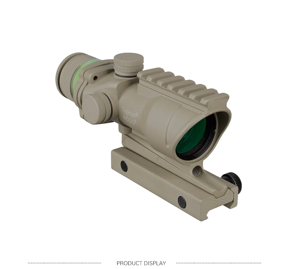 Охотничий Прицел ACOG 4X32 Rail оптика красный зеленый Dot Cross IlluminatedGlass Etched сетка тактический оптический прицел