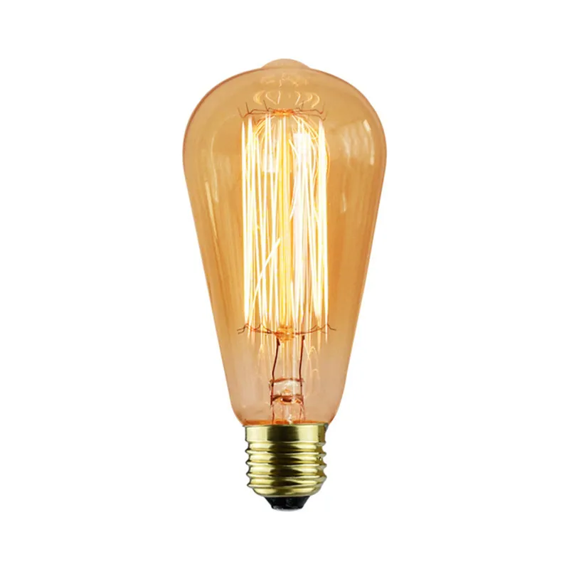 Mooie 220 v E27 Gloeilamp 40 W Edison ST64 лампа накаливания лампада для домашнего декора 6