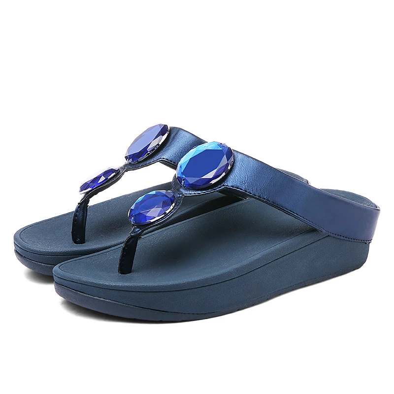 BALTROP New Style Summer Shoes Women Slippers Ladies Fashion Blue Gemstone Beach Flip Flops Sandals chinelos mulher | Обувь