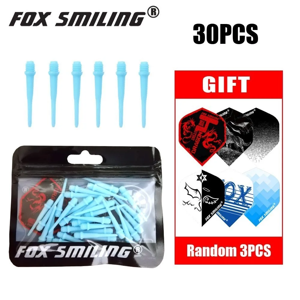 Fox Smiling 30 шт 25 мм 2BA нейлоновый мягкий наконечник для мягких наконечников дартс и