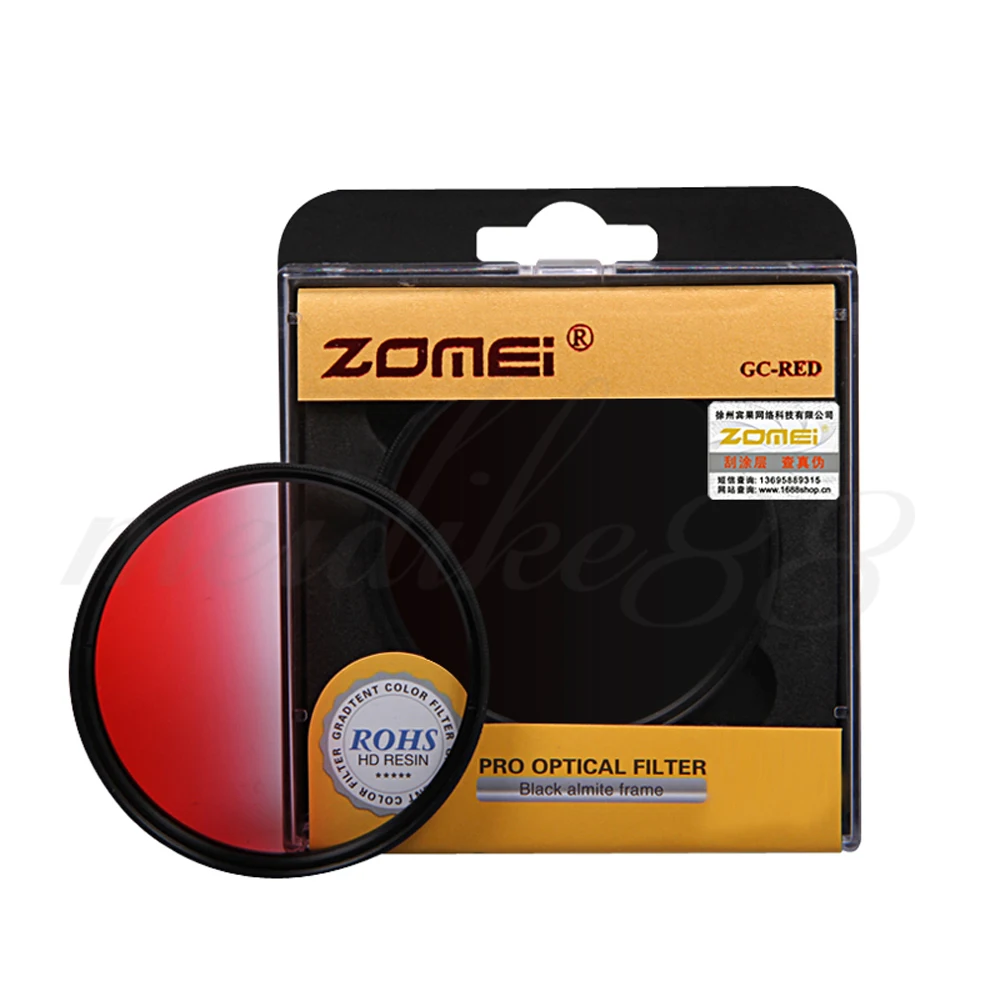 

Zomei 52mm 62mm 67mm 72mm Graduated Gradual GC Grey Blue Orange Red Lens Filter Kit for Universal Camera