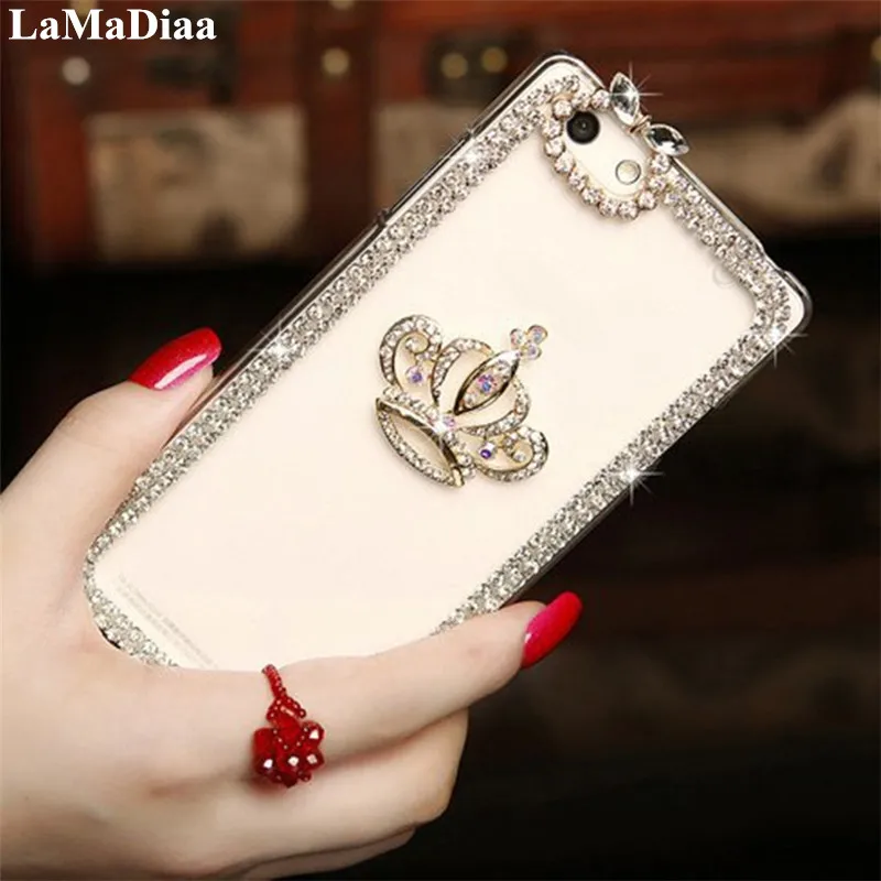 LaMaDiaa Роскошные диаманта Bling Стразы чехол для SamsungS7 S8 S9 S10 S20 S21 плюс Note8 9 10 20