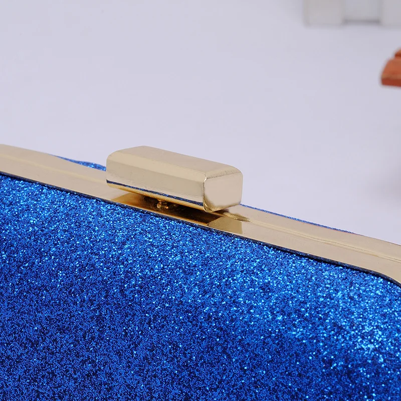 CW & F модные женские золотые блестящие маленькие вечерние сумки с зажимом женская