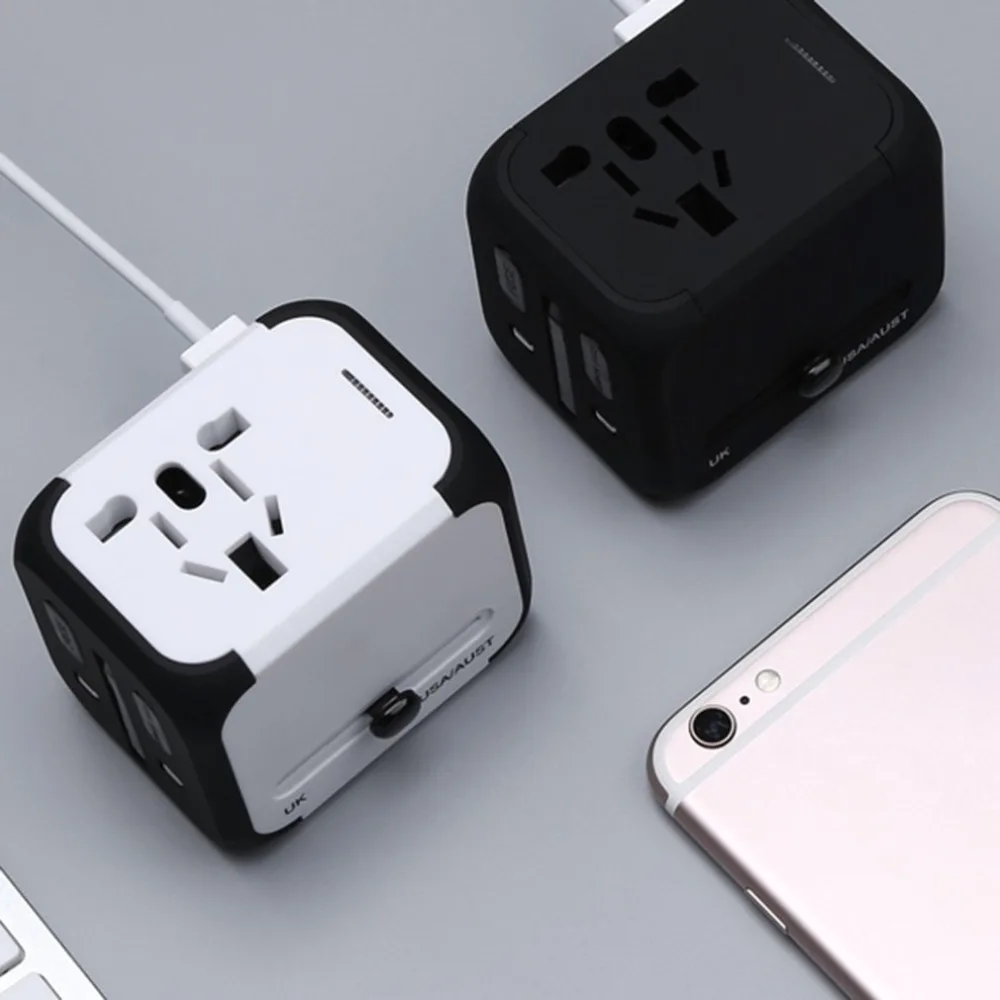 UK/EU/US/AU Plug Универсальный адаптер для путешествий по всему миру преобразователи