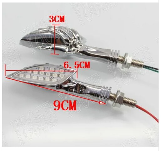 Универсальный светодиодный поворотник с черепом для Yamaha VStar 400 650 1100 1300 Virago Xv 250 535