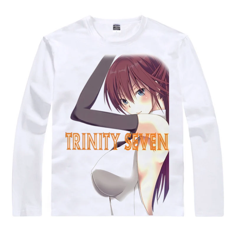 Trinity Seven семь магов футболки Для мужчин в стиле хип хоп с длинным рукавом Футболка