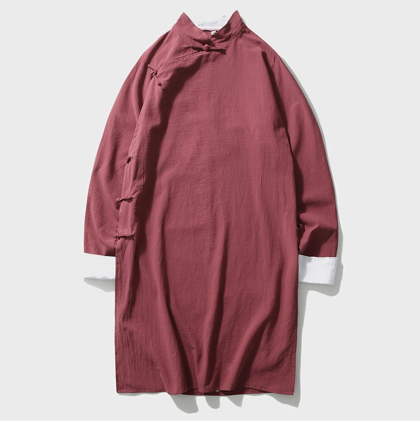Sinicism Store мужское черное пальто стритвейм Мужская льняная куртка длинное пальто мужской китайский стиль харудзюку ветровка