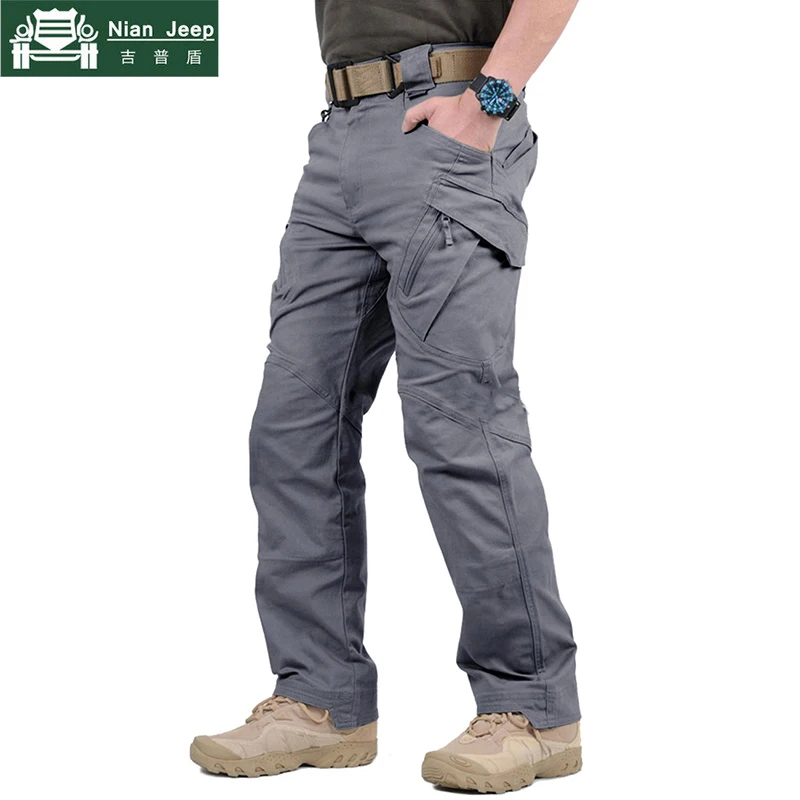 Армейские тактические брюки в Военном Стиле, мужские брюки-карго IX9, армейские брюки, повседневные рабочие брюки, тонкие мешковатые брюки с карманами, S-3XL