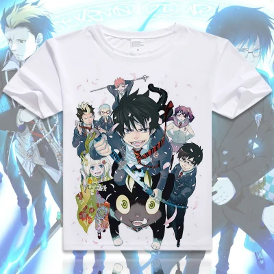 Аниме «Blue Exorcist», «Okumura», «Rin футболка Косплэй костюм синий экзорцист» футболка «синий экзорцист» футболка для косплея «Blue Exorcist», «Okumura», «Rin