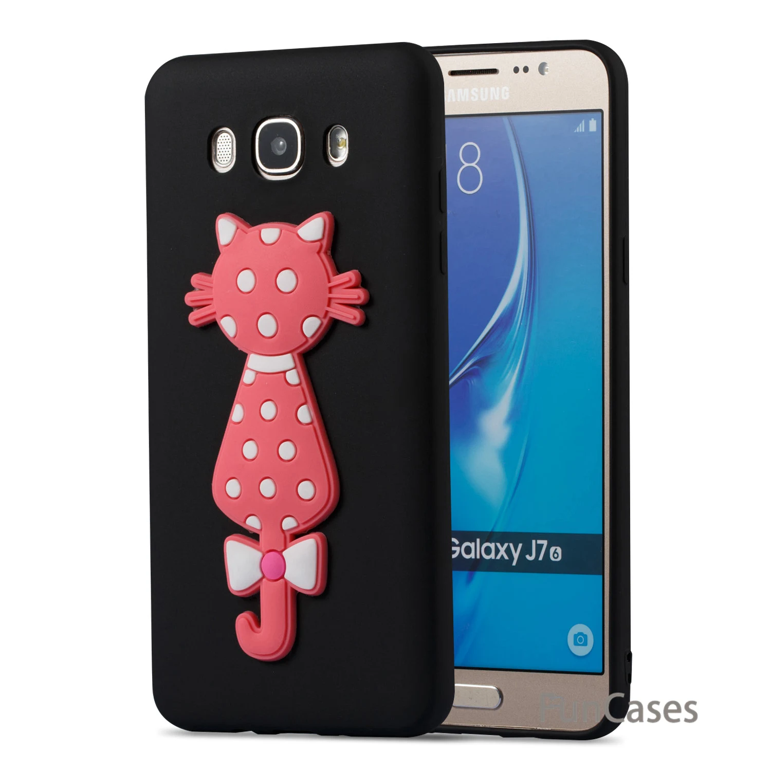 Чехол с милым котом СПС Etui samsung J710 Мягкий силиконовый чехол для телефона