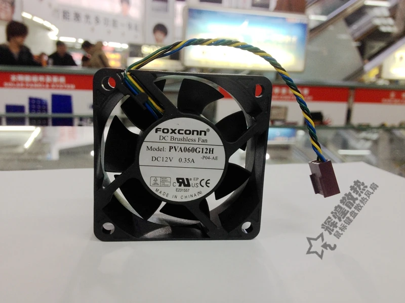 Бесплатная доставка 6025 PVA060G12H 12 В 0.35A 6 см 4 провода шасси источника питания