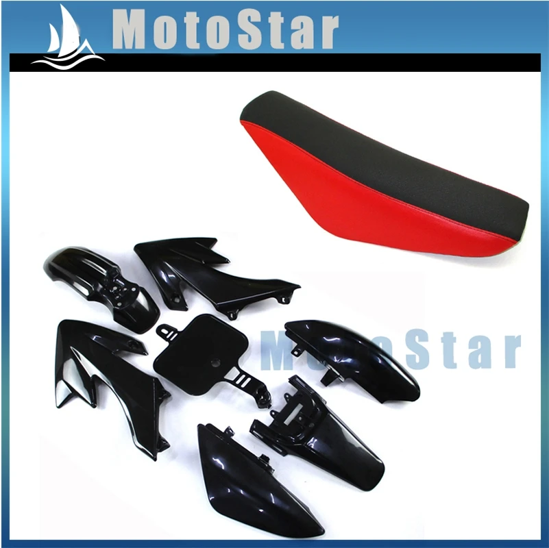 Пластиковые комплекты обтекателей + Высокое поролоновое сиденье для CRF50 XR50 Chinese