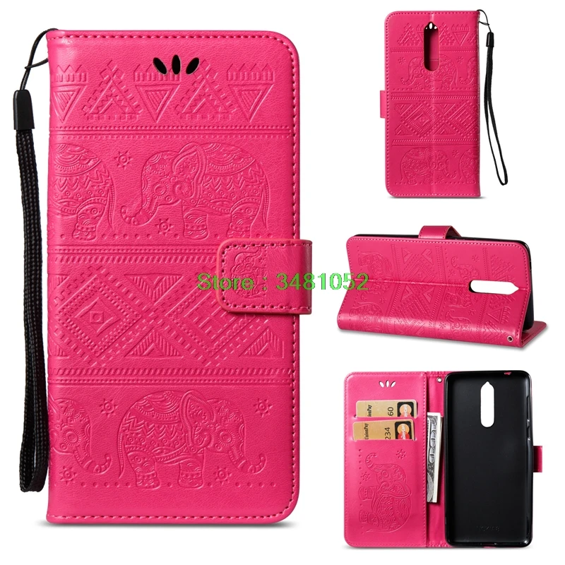 Флип Elephant Coque для Nokia 8 Dual чехол Ретро кошелек Искусственная кожа ТПУ Nokia8 TA-1004 ta- 1012