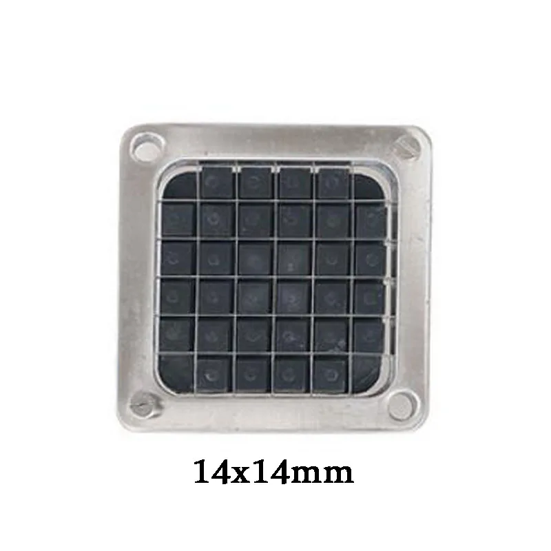 14x14mm Части машины для резки картофеля фри из нержавеющей стали, части машины для резки картофеля редиски, огурец - Цвет: 14x14mm