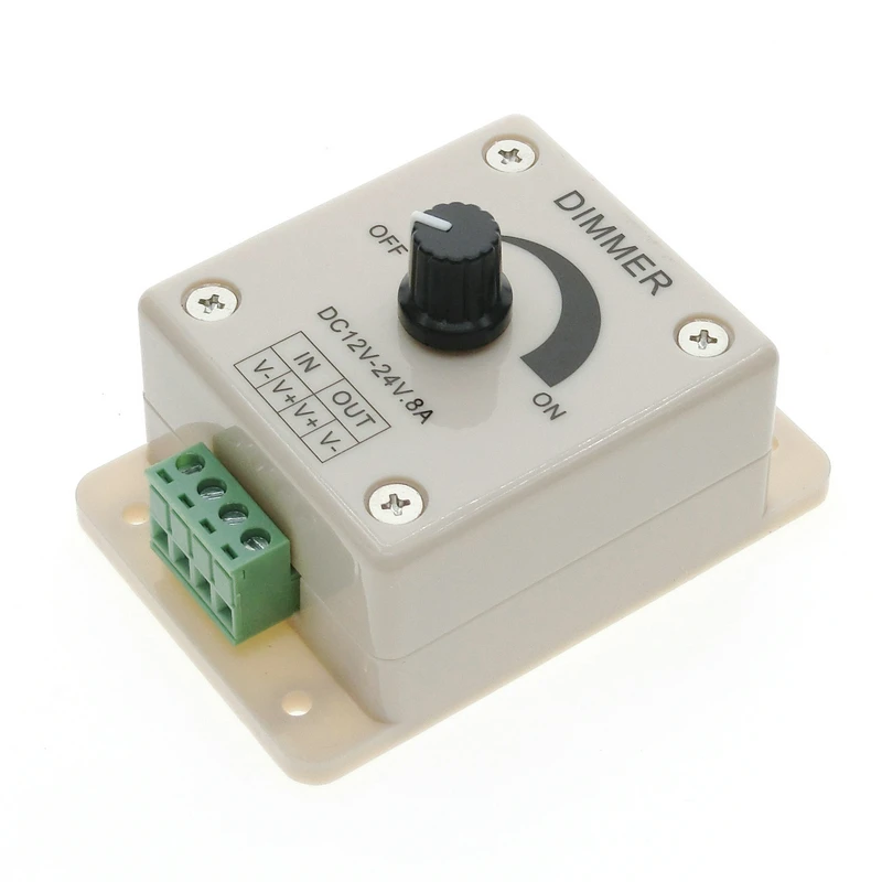 Светодиодный диммер DC12V ~ 24V 8A контроллер диммера с ручным вращением регулятор