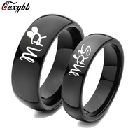fashion diy couple jewelry mr and mrs 316l stainless steel wedding rings for women men