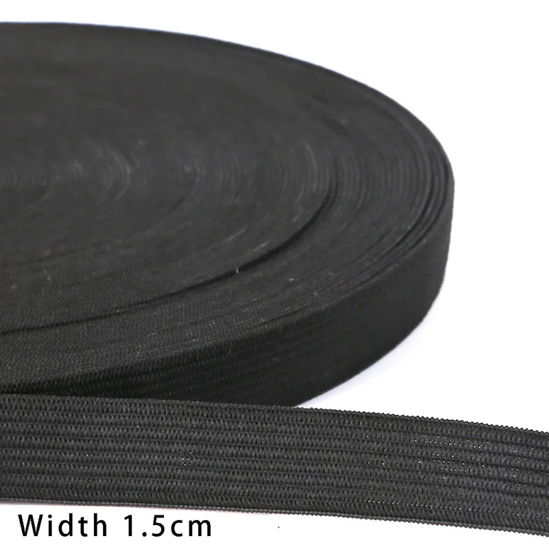 1.5cm Black 1 см/1,2 см/1,5 см/2 см/2,5 см нейлоновая тесьма, лента для рукоделия, для шитья, для рюкзака, ремней, рюкзаков - Цвет: 1.5cm Black