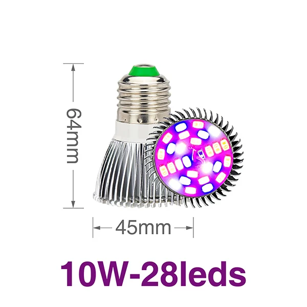 4PCS 10W 28leds 4 шт. светодиодный светильник для выращивания полный спектр Прожекторы для роста лампы 5 Вт 10 Вт 30 Вт 50 Вт 80 Вт AC85-265V светодиодный светильник для посадки - Испускаемый цвет: 4PCS 10W 28leds