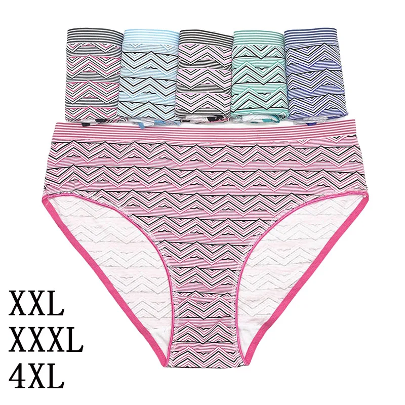 1 шт. XXL XXXL 4XL большие размеры женские модные трусы милое нижнее белье из 95% хлопка