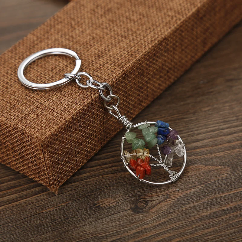 Женские серьги подвески с натуральным камнем 7 чакр|Ювелирные наборы| |