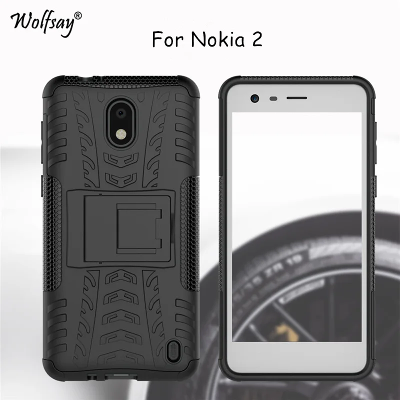 Чехол Wolfsay для Nokia 2 5 дюйма модный толстый силиконовый гибридный бронированный