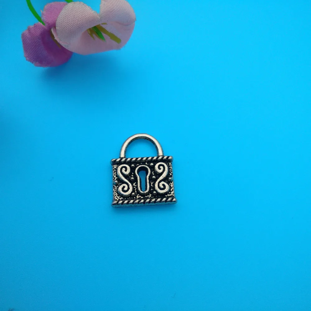 Винтажные серебряные Смешанные 8 видов Подвески с замком сердце бабочка замок