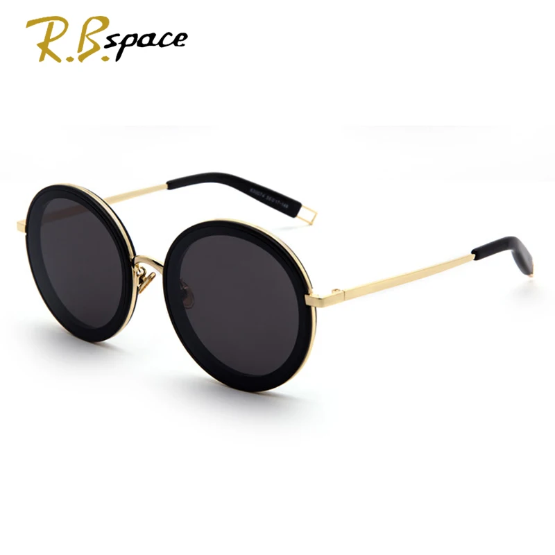 RBspace Тенденция новый Раунд Металл Солнцезащитные Очки Стимпанк Мужчины Женщины