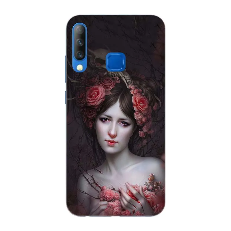 Для Tecno Camon 11S 6," чехол с красочным рисунком розы и волка Мягкий силиконовый чехол для телефона Tecno Camon 11S - Цвет: A297