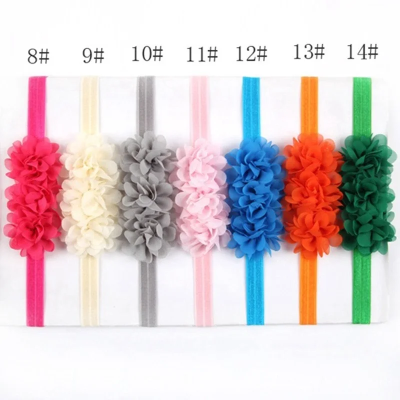 Naturalwell Baby girls Flower Headband Chiffon Flowers Headbands 2&quot Tulle Puff Head wear Photography props 1pc HB330 | Детская