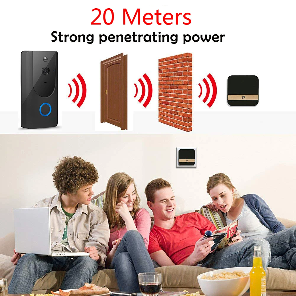 Умный дверной Звонок камера 720 P Wifi беспроводной Вызов домофон видео-глаз для дверной звонок в квартиру кольцо для телефона домашняя камера безопасности