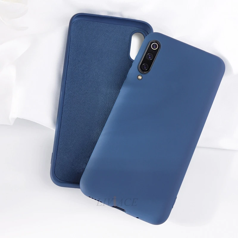 navy Жидкий силиконовый чехол для телефона для samsung galaxy a50 a30 a20 a10 a60 a70 a40 a40s m30 m20 m10 a7 мягкий чехол для задней крышки - Цвет: navy