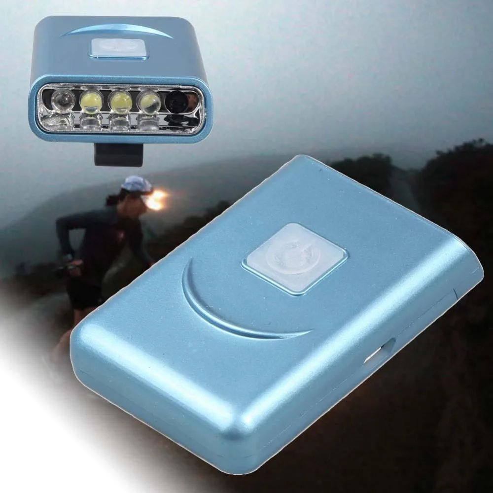 1 шт. перезаряжаемый 5 светодиодный датчик голова Кепка шапка лампа фонарик USB