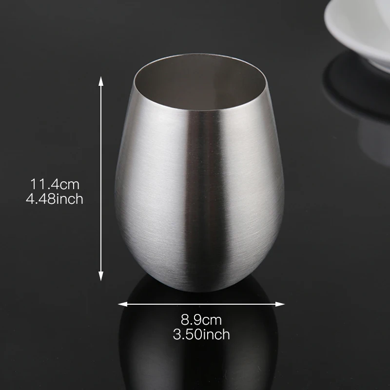 Нержавеющая сталь Stemless бокал для вина напитки виски небьющиеся очки Плоская стопа чашка с герметичными чашками для домашнего пикника