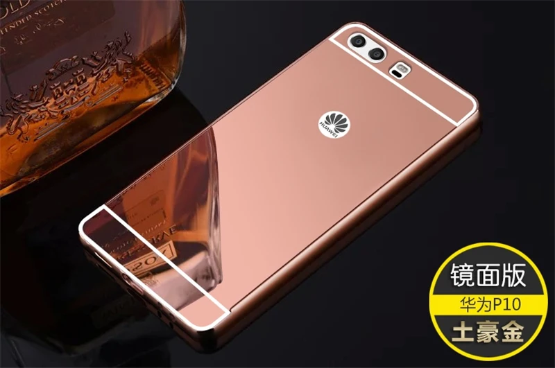 Мягкий Сотовый телефон чехол для Huawei P8 P9 P10 P20 Pro Lite плюс Honor 8 9 10 играть Lite Коврики 8 9 10 Lite зеркало ультра тонкий чехол - Цвет: Rose Gold